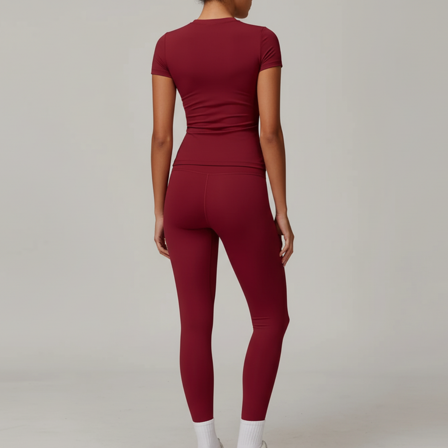 Sculpt Leggings Set - Cherry Red