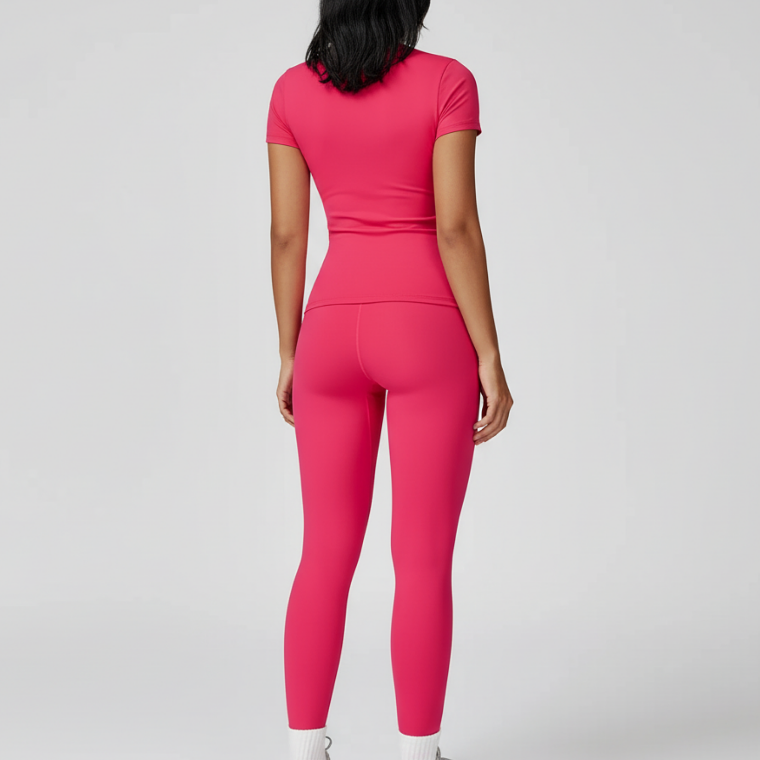Sculpt Leggings Set - Fluorescent Pink