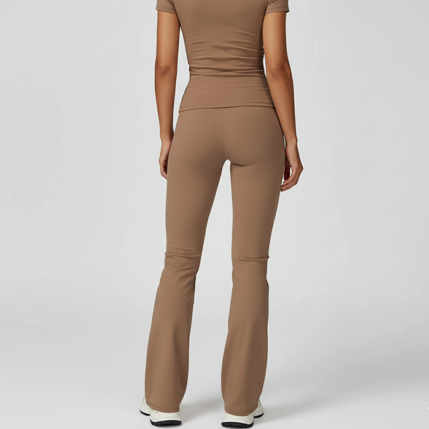Sculpt Flared Leggings Set - Mocha Brown
