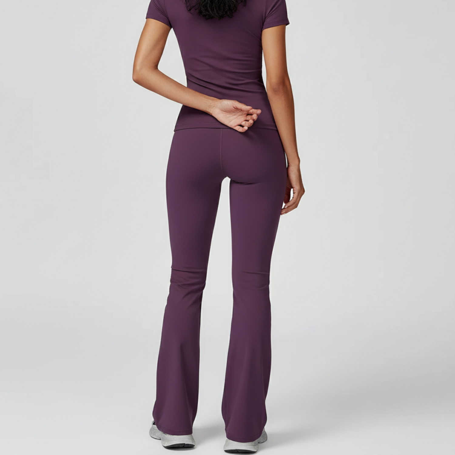 Sculpt Flared Leggings Set - Midnight Plum