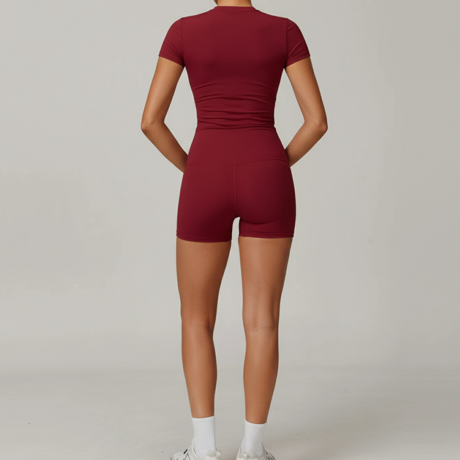 Sculpt Shorts Set - Cherry Red