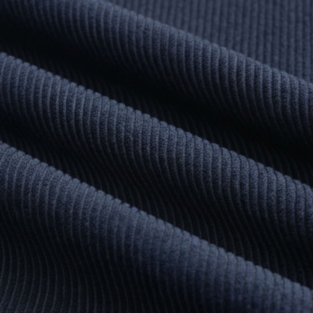 Ribbed Knitted Set - Navy