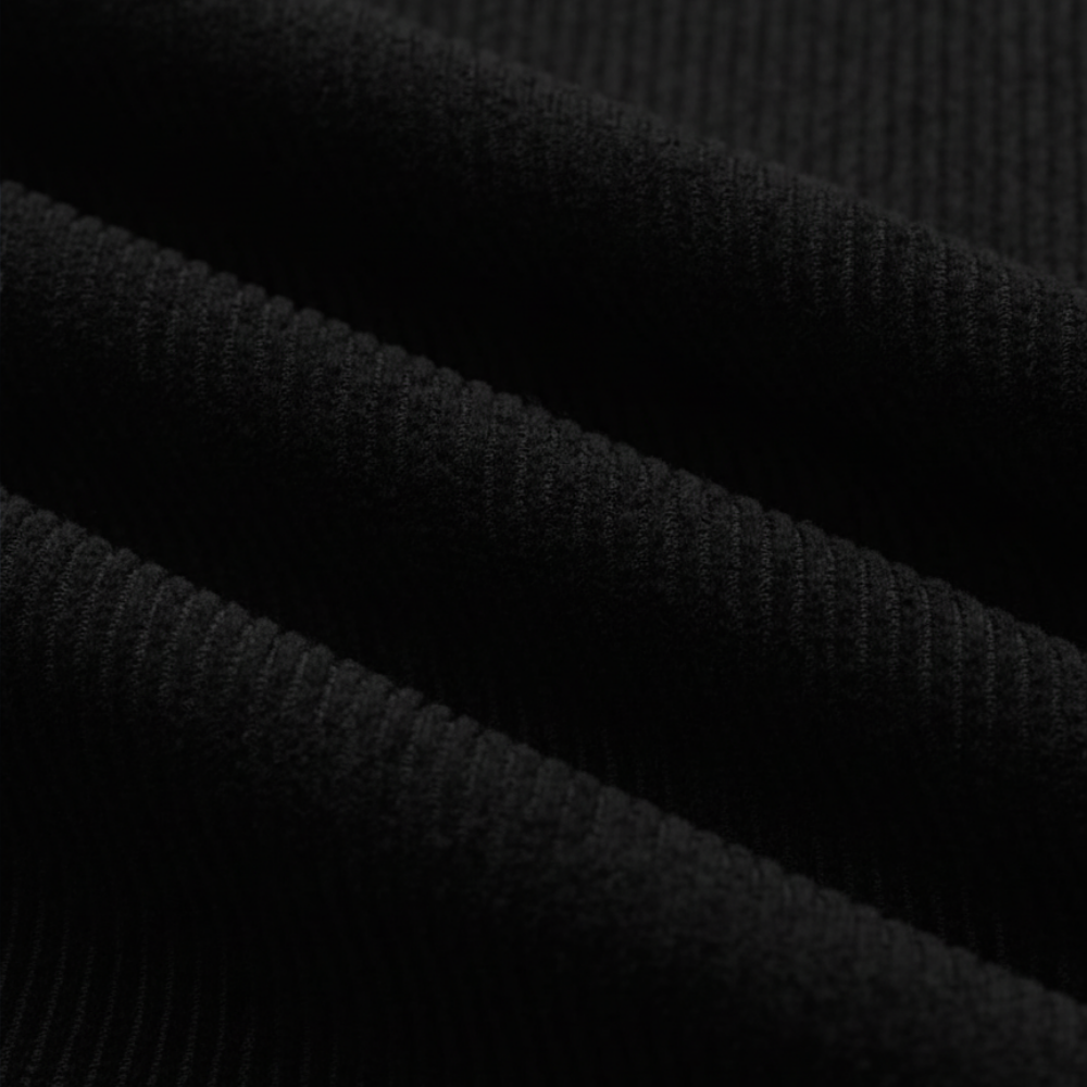 Ribbed Knitted Set - Black