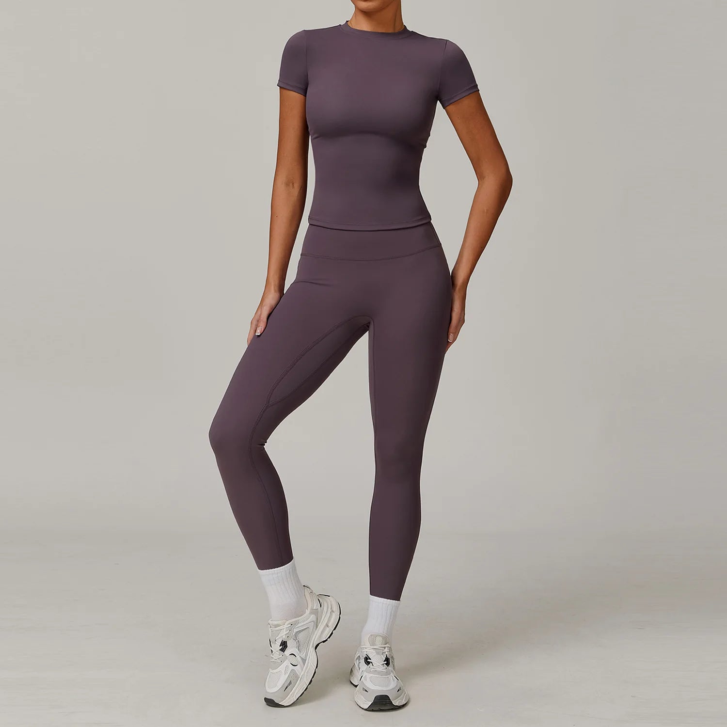 Sculpt Leggings Set - Neutral Aubergine