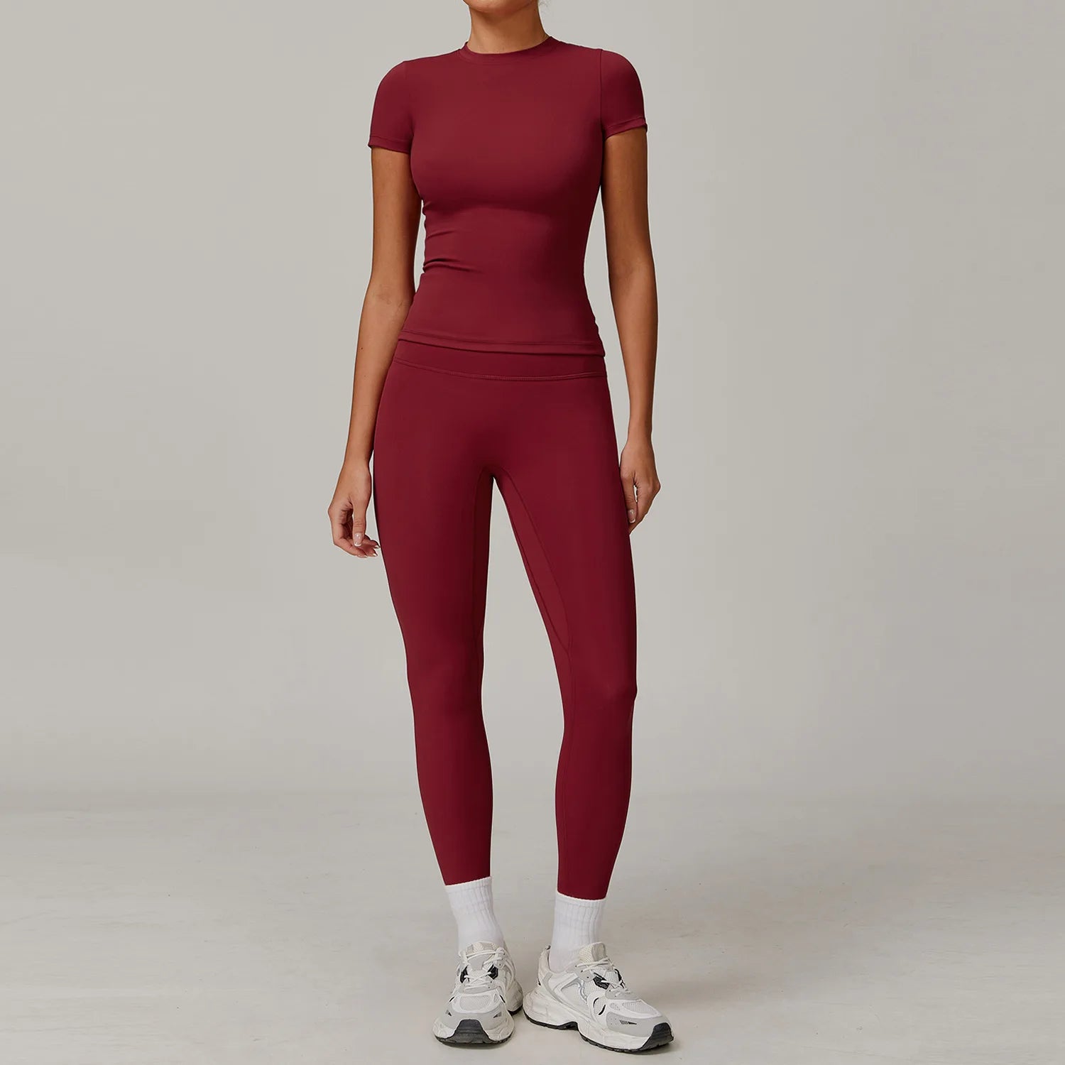 Sculpt Leggings Set - Cherry Red