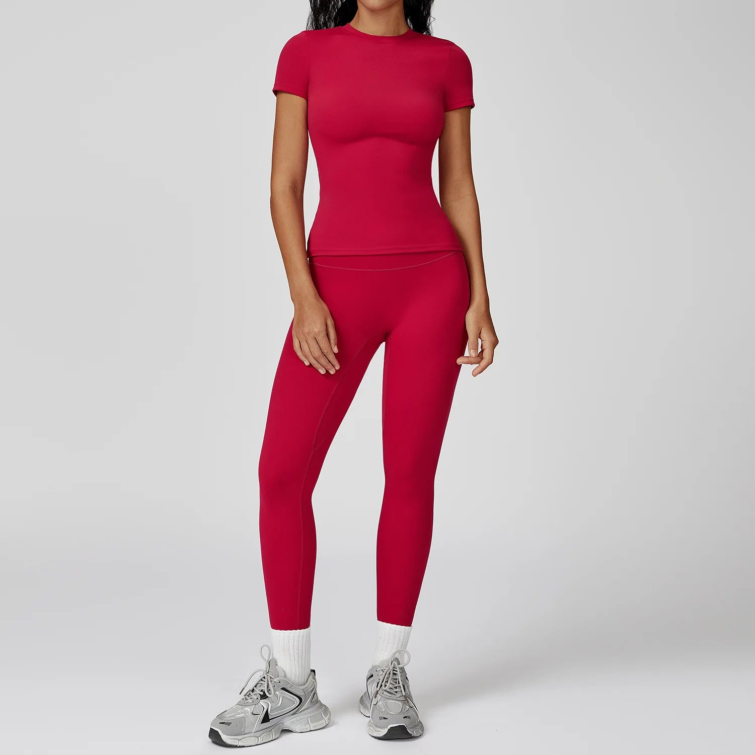 Sculpt Leggings Set - Raspberry Red