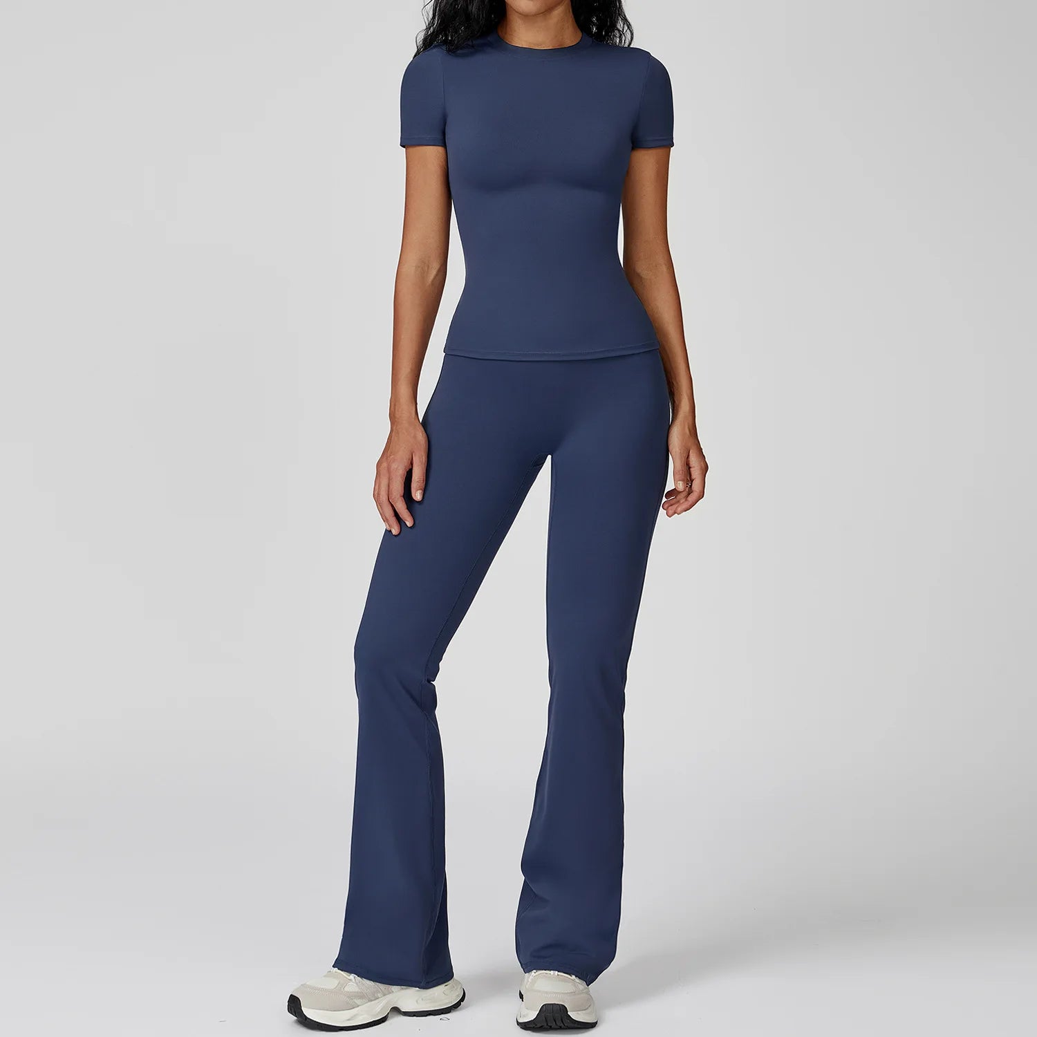 Sculpt Flared Leggings Set - Navy