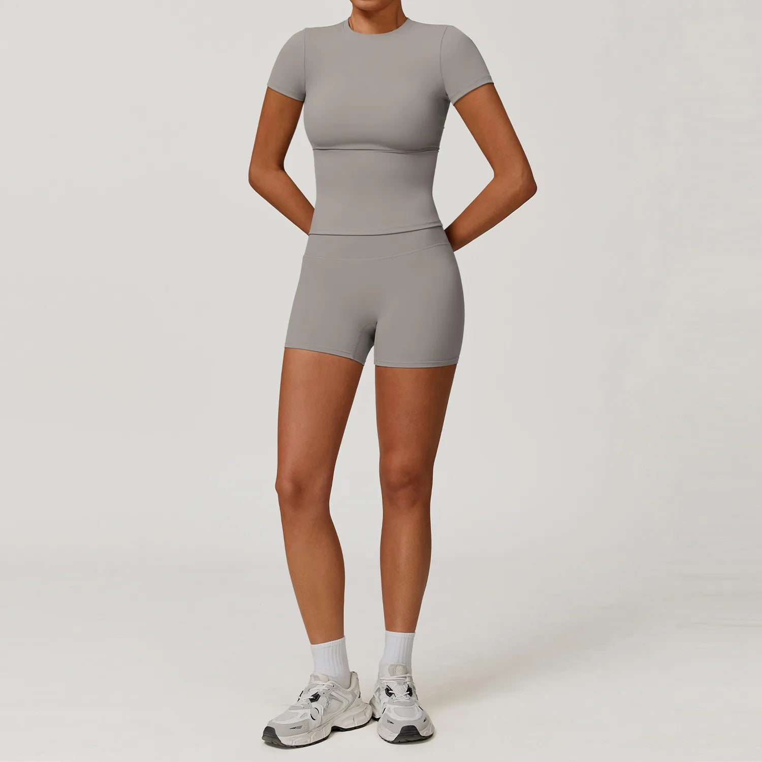 Sculpt Shorts Set - Frost Grey
