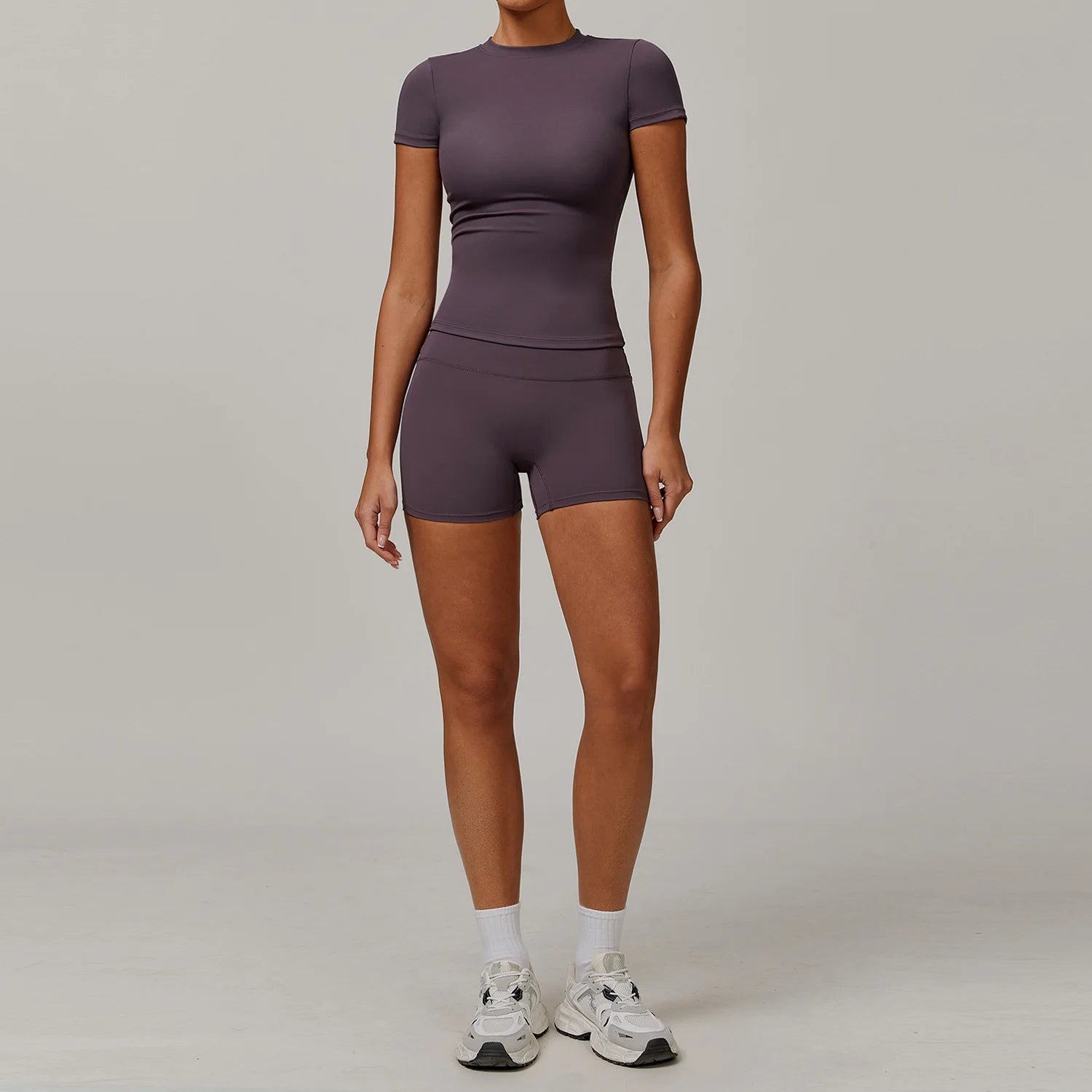 Sculpt Shorts Set - Neutral Aubergine