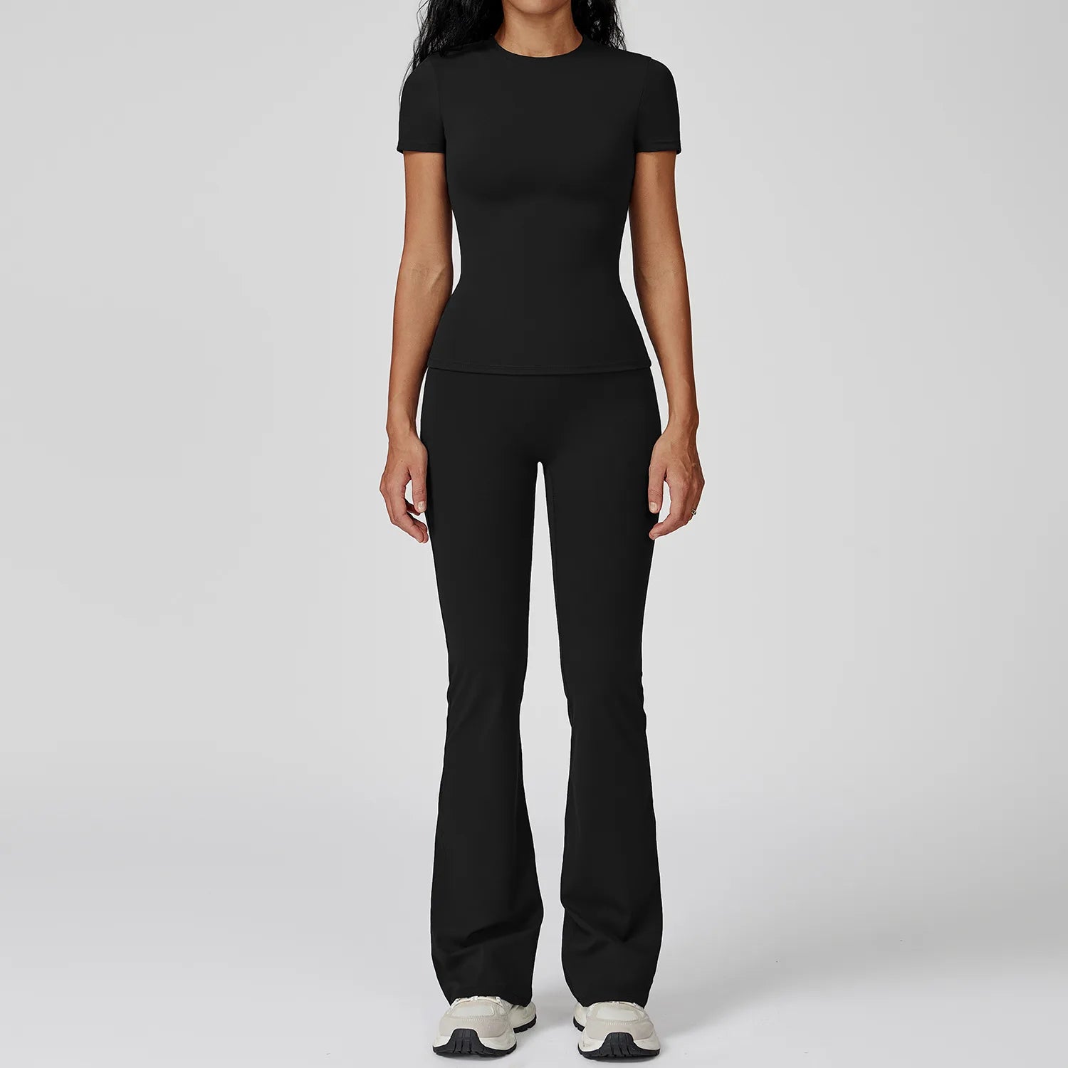 Sculpt Flared Leggings Set - Black