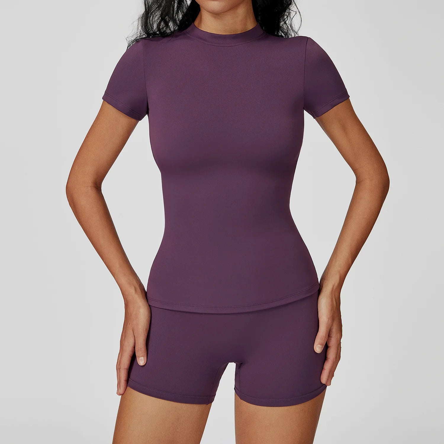 Sculpt Shorts Set - Midnight Plum